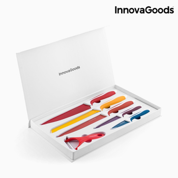 InnovaGoods 6-Teiliges Keramikmesserset mit Sparschäler